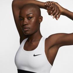Woman Bra Nike Dri-Fit Swoosh - white