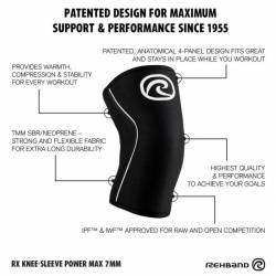 Long knee bandage RX 7 mm POWER MAX 30 cm - camo