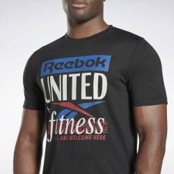 Man T-Shirt Reebok United - black