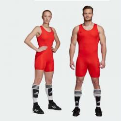 Weightlifting / powerlifting singlet adidas red 2019