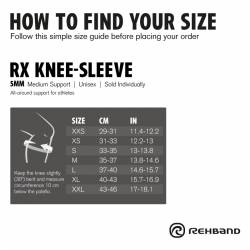 Knee bandage  Rehband RX 5 mm - silver/black