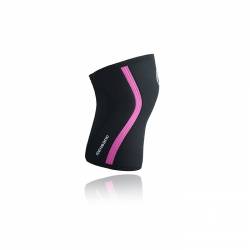 Bandáž kolene RX 7 mm - černá/růžové pruhy