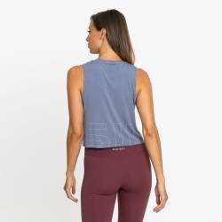 Woman crop Top Picsil 2.0 - grey/blue