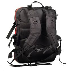 Fitness backpack WORKOUT Pro - 40 l - black with red zippers
