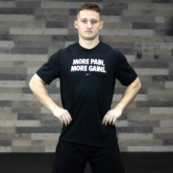 Man T-Shirt Nike More Pain More Gain - Black