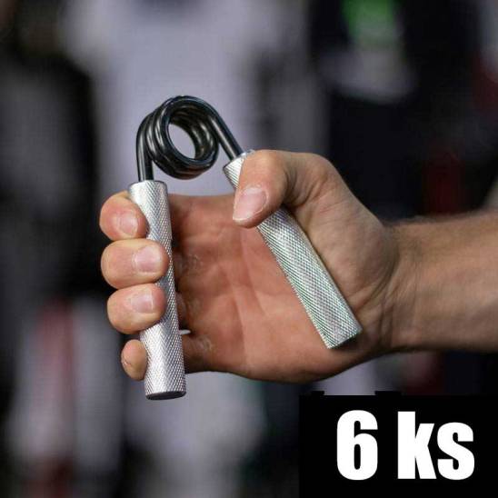 SET ocelových posilovacích kleští prstů a zápěstí - 6 kusů