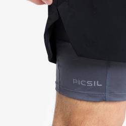 Pánské šortky Picsil Premium 2 v 1 kompresní + šortky - černá