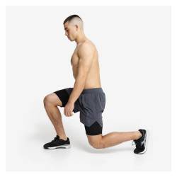 Pánské šortky Picsil Premium 2 v 1 kompresní + šortky - šedá