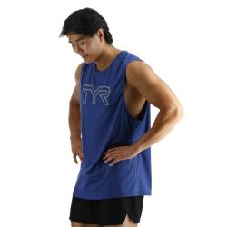 Mens tank top MUCSLE TYR - blue