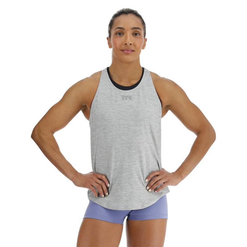 Woman top TYR Airtec Light Heather Grey