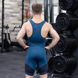 Man Weightlifting dres ELEIKO strong blue