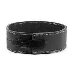 Powerlifting Leather 10 cm Lever Belt - black