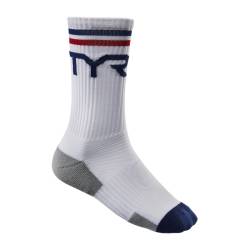 Socks TYR Crew - white/blue