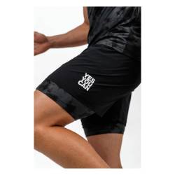 Compression Shorts Nebbia  2in1 with Pockets for Mobile black