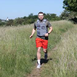 Zátěžová taktická plátová vesta 10 kg WORKOUT - šedá