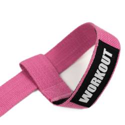Lifting straps WORKOUT (closed loop) - pink