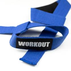 Lifting straps WORKOUT (closed loop) - blau