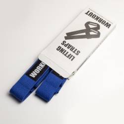 Lifting straps WORKOUT (closed loop) - blue
