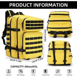 Fitness backpack WORKOUT - yellow