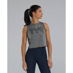 Woman crop top TYR ClimaDry - grey