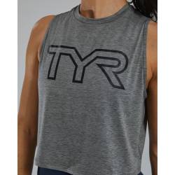 Dámský crop top TYR ClimaDry - šedé