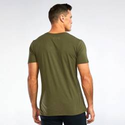 Man T-Shirt Ultrasoft Lightweight Tri Blend Tech Tee - khaki