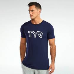 Man T-Shirt Ultrasoft Lightweight Tri Blend Tech Tee - blue