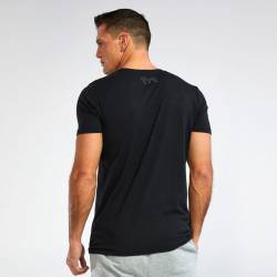 Man T-Shirt Ultrasoft Lightweight Tri Blend Tech Tee - black