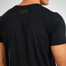 Man T-Shirt Ultrasoft Lightweight Tri Blend Tech Tee - black
