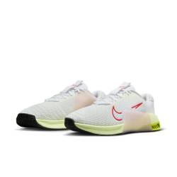Womens CrossFit Shoes Nike Metcon 9 - WHITE/BRIGHT CRIMSON-VOLT-BARELY VOLT