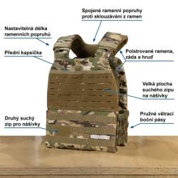 Tactical Plate Weight Vest 5 kg WORKOUT - Camo