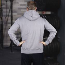 Man hoodie Weightlifting eco fleece - grey