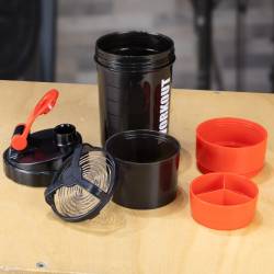 Mehrteiliger Shaker / Shaker rot / schwarz - WORKOUT