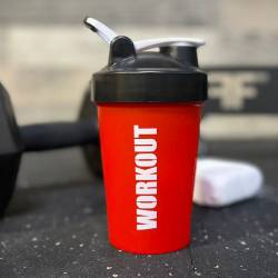 Shaker WORKOUT 400 ml - červený