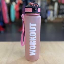 Láhev na pití WORKOUT Tritan 1000 ml - broskvová