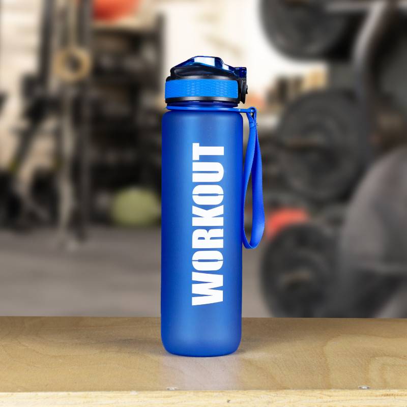 Láhev na pití WORKOUT Tritan 1000 ml - modrá