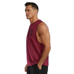 Mens TYR Logo Tech Tank - red