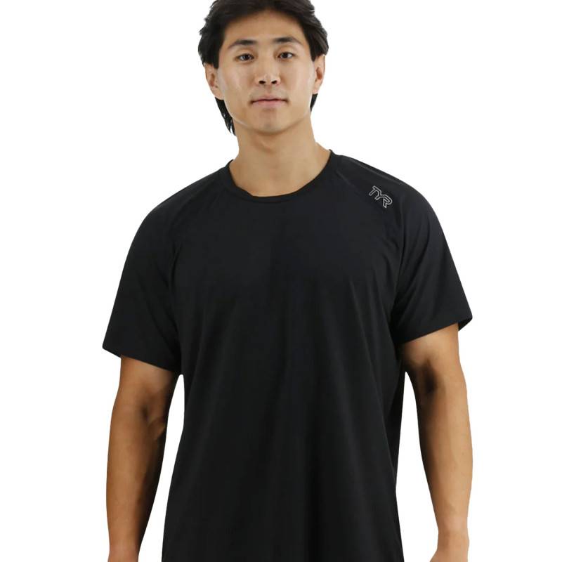 Pánské tričko TYR Raglan Deep Ultramarine - black