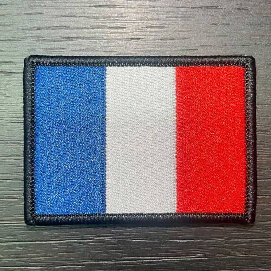 Französisch Flagge Patch mit Klettverschluss 7 x 5 cm