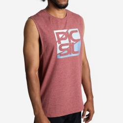 Mens Picsil Premium Tank Top - Cherry