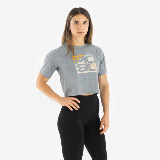 Dámský crop top Picsil Premium - Grey