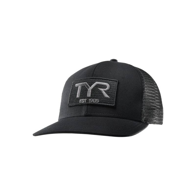 TYR cap - black and grey logo