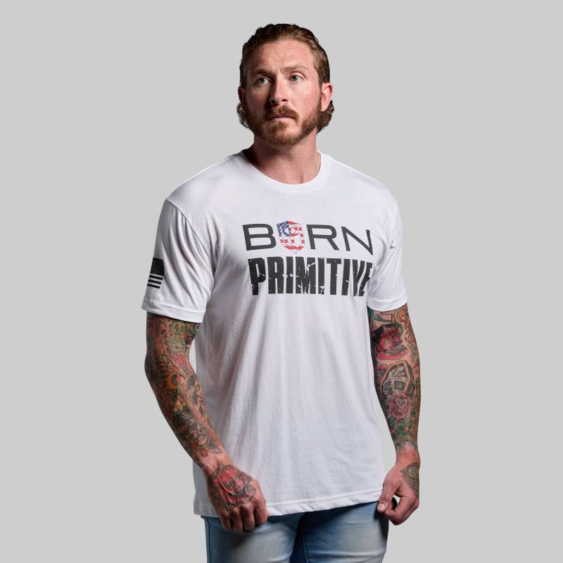 Herren-T-Shirt born Primitive Brand Tee - weiß