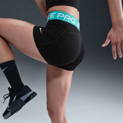 Dámské funkční šortky Nike Pro černo tyrkysové