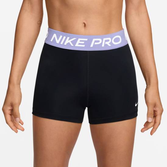 Damen Nike Pro Funktionsshorts Schwarz Lila