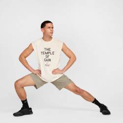 Mens sleeveless T-shirt Nike Temple - white