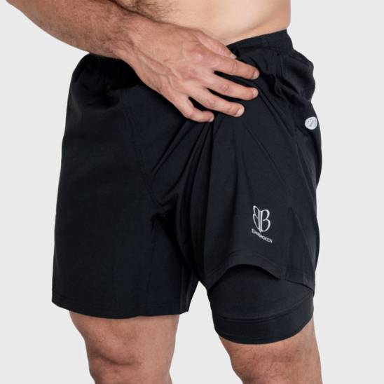Herren Banbroken HIT 2-in-1 Shorts - schwarz