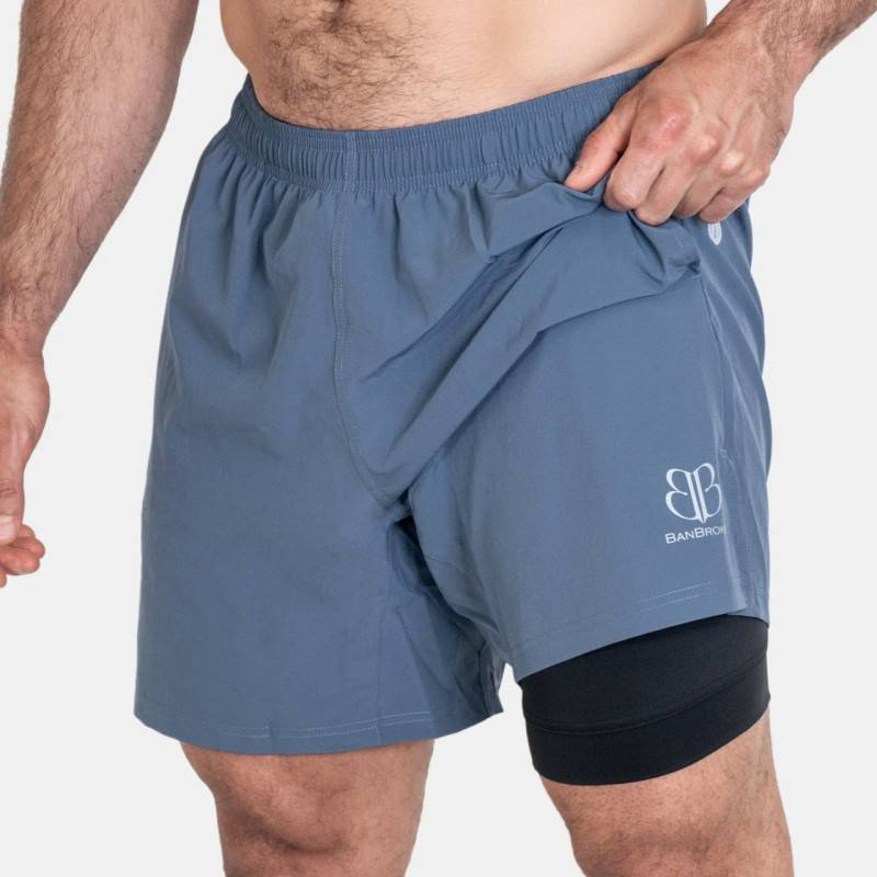 Pánské šortky Banbroken HIT 2-in-1 - modré