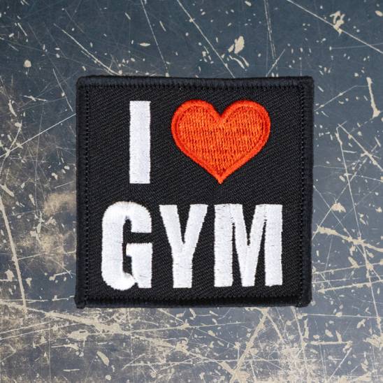 Toppa I love gym - 6x6 cm