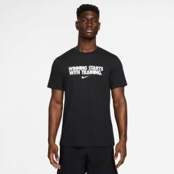 Pánské tričko Nike - winning starts with training - black